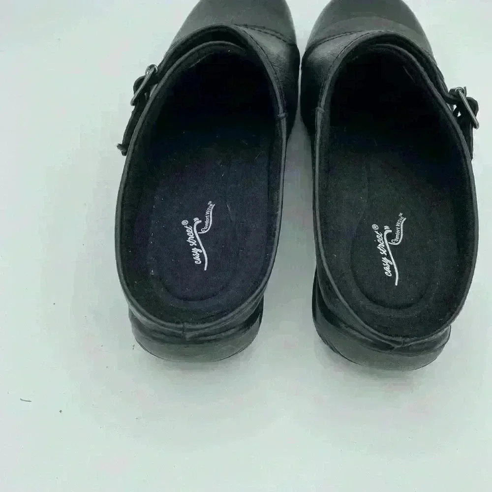 Easy Street Comfort Wave Black Mules Size 9 - Picture 4 of 5